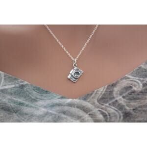 Sterling Silver Camera Charm Necklace Silver Camera Necklace